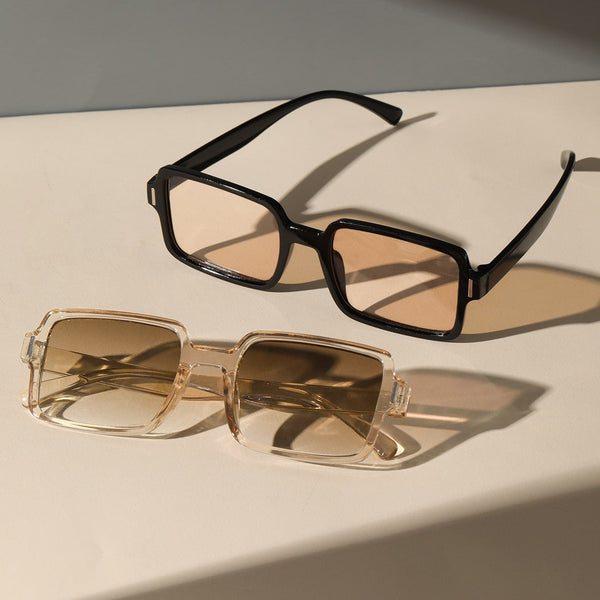 2 Paar Mode Brille mit quadratischem Rahmen, Schildpatt