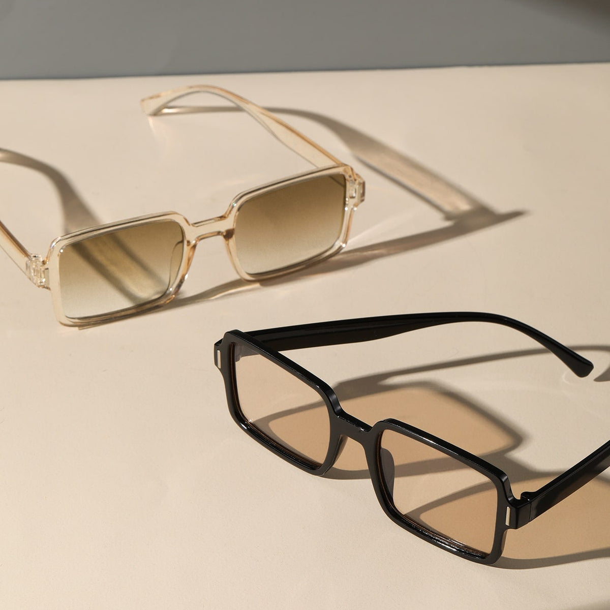 2 Paar Mode Brille mit quadratischem Rahmen, Schildpatt
