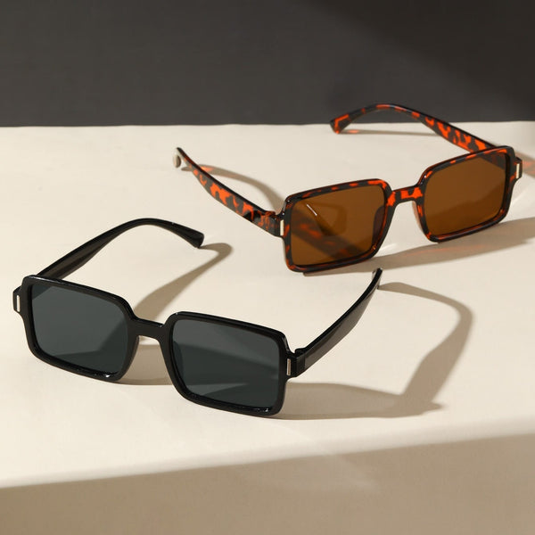 2 Paar Mode Brille mit quadratischem Rahmen, Schildpatt