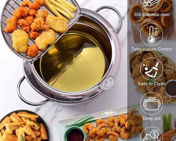 TempuraElite™ - Perfekte Tempura-Fritteuse mit Thermometer [Letzter Tag Rabatt]