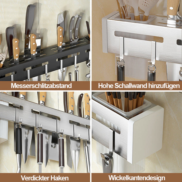 WallBlade - Wandmontierter stanzfreier Messerhalter aus Edelstahl [Letzter Tag Rabatt]