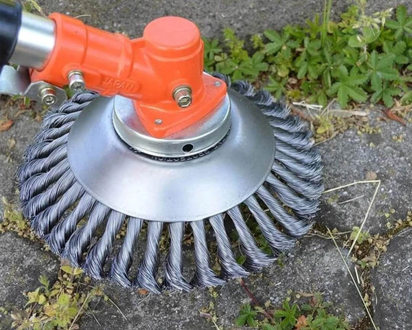 WheelTrimmer - Rasentrimmerkopf Stahlradbürste