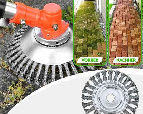 WheelTrimmer - Rasentrimmerkopf Stahlradbürste